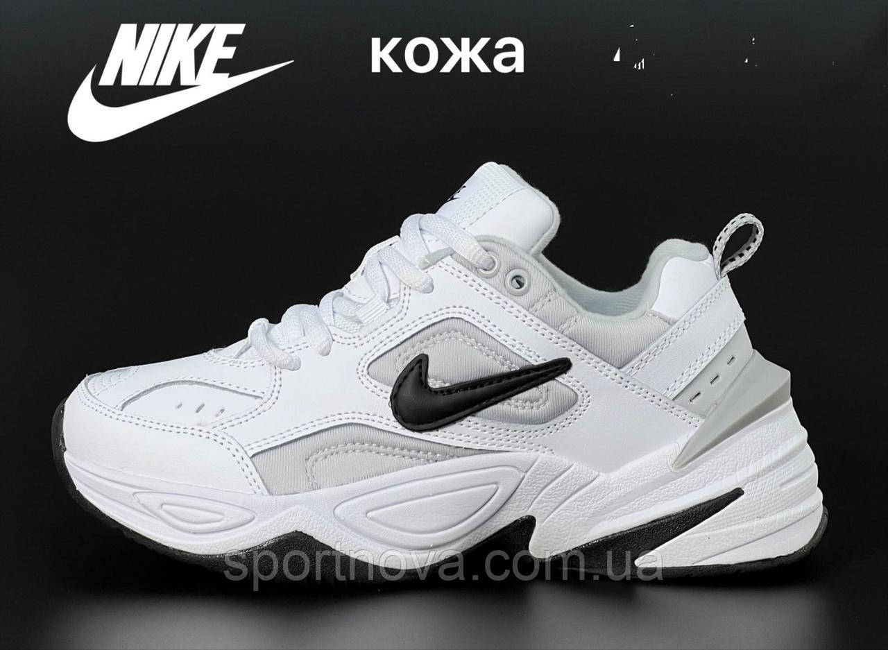 Жіночі кросівки демісезонні Nike Monarch шкіряні білі із сірим р 37-41
