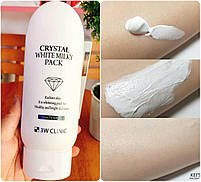 Освітлювальна нічна маска для обличчя 3W Clinic Crystal White Sleeping Pack, фото 4