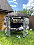 Гойдалка кокон тримісна з дахом та москітною сіткою, фото 9