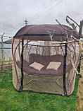 Гойдалка кокон тримісна з дахом та москітною сіткою, фото 4