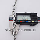 Товстий срібний ланцюжок Якір 65 см - Чоловіча срібна якірна цепочка Біт, фото 7