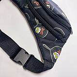 Поясна сумка бананка текстильна яскравий принт, фото 3