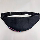 Поясна сумка бананка текстильна яскравий принт, фото 2