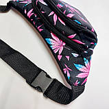 Поясна сумка бананка текстильна яскравий принт, фото 3