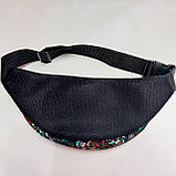 Поясна сумка бананка текстильна яскравий принт, фото 2