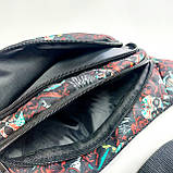 Поясна сумка бананка текстильна яскравий принт, фото 4