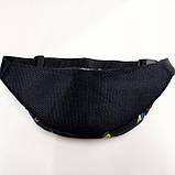 Поясна сумка бананка текстильна яскрава принт кросівки, фото 2