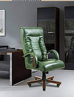 Офисное Кресло Руководителя Richman Оникс Мадрас Green India Wood М2 AnyFix Зеленое