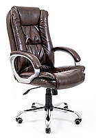 Офисное кресло руководителя Richman Калифорния Титан Dark Brown Хром М2 AnyFix Коричневое