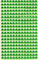 Стразы круглые зелные 3мм (100 шт)