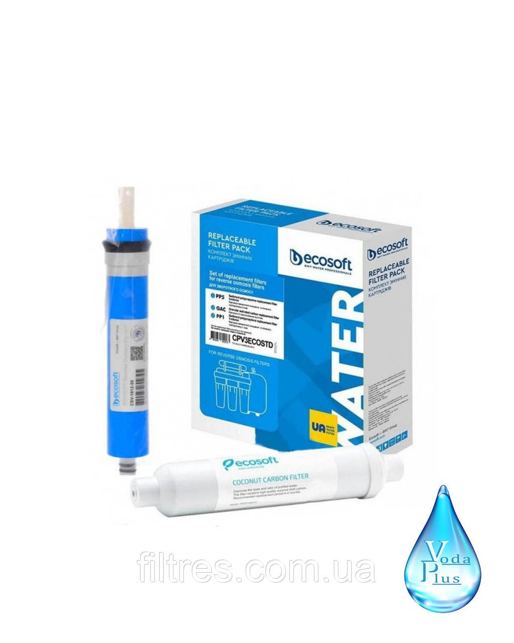 Комплект картриджів Standard Ecosoft для зворотного осмосу, фото 1