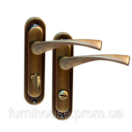 Купить Межкомнатные дверные ручки для замка на планке 62mm WC BRAVO AB ...
