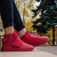 Женские кроссовки Adidas Tubular Invader Red без меха