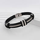 Браслет з нержавіючої медичної стали на силіконовому ремінці «Фелікс», фото 2