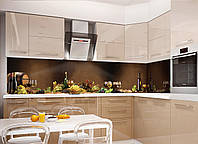 Кухонний фартух Натюрморт повнокольоровий фотодрук наклейка на стінову панель для кухні абстракція 600*2000 мм
