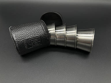 Набір склянок 4 шт. у шкіряному чохлі UKRAINE 60мл