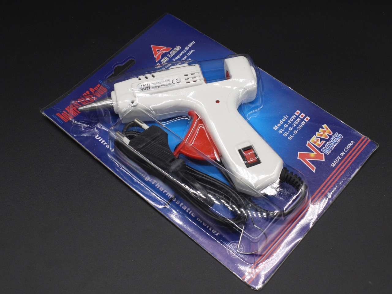 Пістолет для силіконових клейових стрижнів 7мм для декупажу, декорування, наклеювання цінників 30W