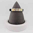 Браслет з нержавіючої медичної стали на силіконовому ремінці з позолотою «Віра», фото 4