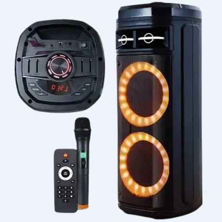 Потужна портативна колонка з радіо ZX-5511 пересувна колонка з Bluetooth і радіомікрофоном