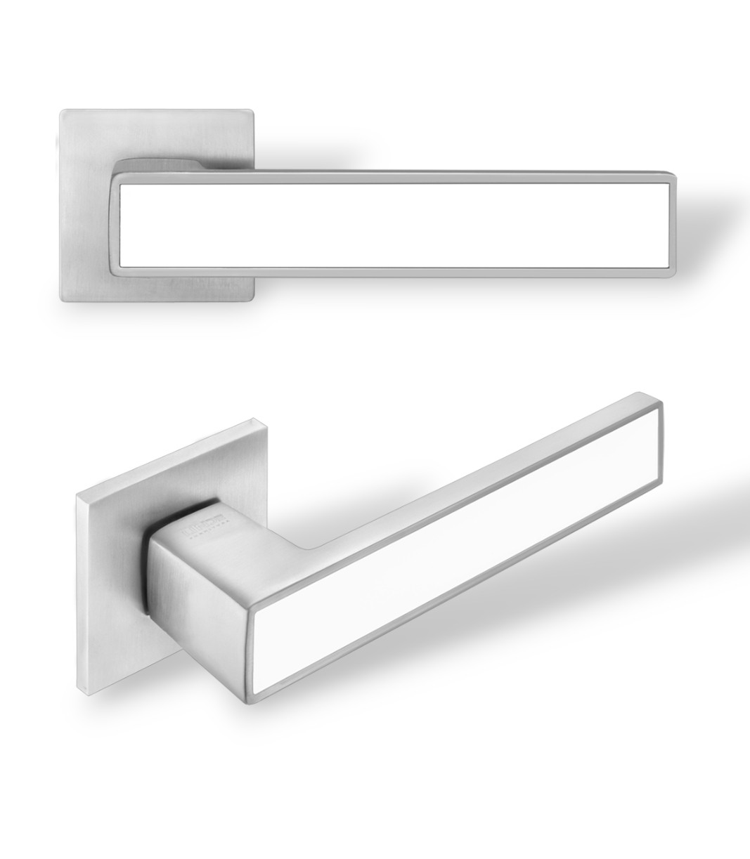 Ручки для міжкімнатних дверей MVM/ LINDE A-2015/E20 MC+White матовий хром/біла вставка, фото 1