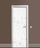 Наклейка на двері Біла дошка під Дерево вінілова плівка з ламінацією 60*180 см Текстури Сірий