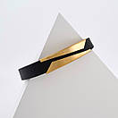 Браслет з нержавіючої медичної стали на силіконовому ремінці з позолотою «Пафос», фото 3