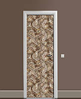 Декор дверей Наклейка Бронзовая Мозаика самоклеющаяся пленка с ламинацией 60*180 см Абстракция Коричневый