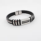 Браслет з нержавіючої медичної стали на силіконовому ремінці «Міраж», фото 4