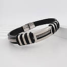 Браслет з нержавіючої медичної стали на силіконовому ремінці «Міраж», фото 3