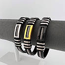 Браслет з нержавіючої медичної стали на силіконовому ремінці «Міраж», фото 7