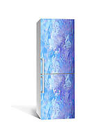 Декоративная наклейка на холодильник Мазки масляной краски пленка ПВХ с ламинацией 60х180 см Текстуры Голубой