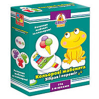 Развлекательная настольная игра Crazy Koko "Цветные лягушонки" Vladi Toys. VT8025-06 (укр)