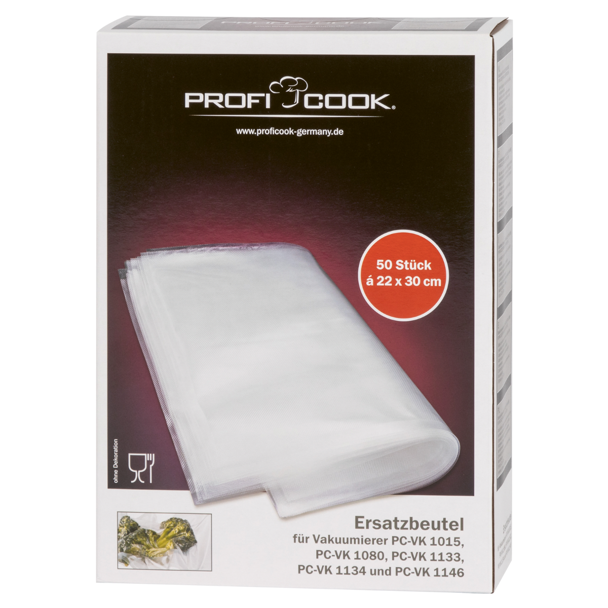 Пакеты для вакууматора PROFI COOK 22x30 cм, 50 шт А9275-б - фото 4 - id-p1876097634