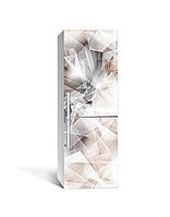 Наклейка на холодильник Горный хрусталь пленка самоклейка ПВХ 60х180 см Абстракция Серый