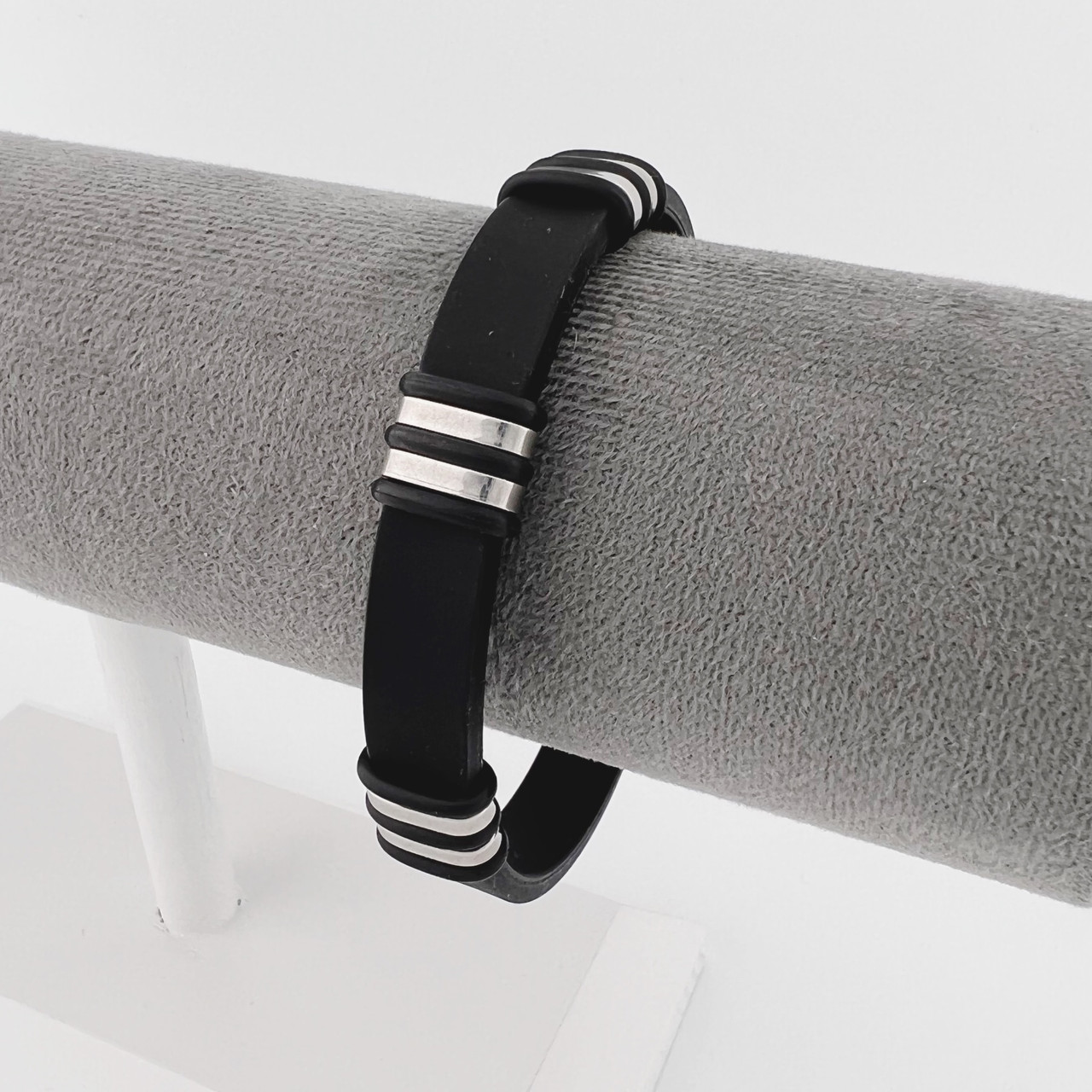 Браслет з нержавіючої медичної стали на силіконовому ремінці «Колорадо», фото 1