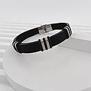 Браслет з нержавіючої медичної стали на силіконовому ремінці «Колорадо», фото 2