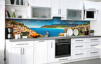 Кухонный фартук 3Д пленка Лазурные берега фотопечать наклейка на стену 60х200см Пейзаж