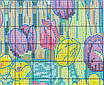 Набір для вишивання за нанесеною на канву схемою "Tulips and bird". AIDA 14CT printed 41*37 см, фото 9