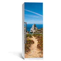 Вінілова Наклейка на холодильник Пейзаж самоклеюча плівка фотодрук 60х180 см глянцева з ламінацією