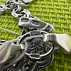 Красивий срібний комплект хрестик та ланцюжок бісмарк 925 проба, фото 8