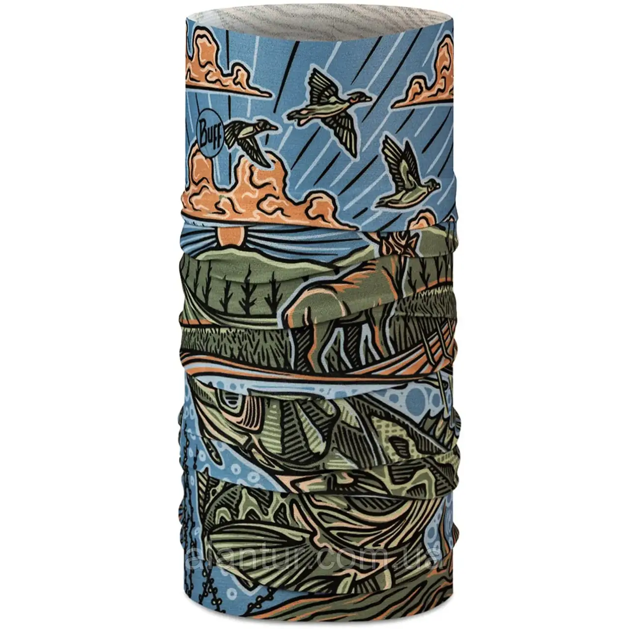 Бандана Buff Coolnet UV+ Casey Underwood з захистом UV 50+, багатофункціональна пов'язка з переробленого пластику, фото 1