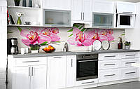 Кухонний фартух 3Д плівка Сон орхідеї фотодрук наклейка на стіну 60х200см Квіти