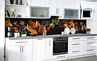 Самоклеюча Плівка для Фартуха Екзотичні фрукти наклейка на стіну 60х200см