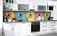 Кухонный фартук 3Д пленка Бледная радуга фотопечать наклейка на стену Абстракция 600*2000 мм