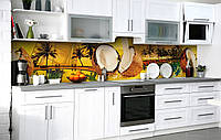 Кухонный фартук 3Д пленка Пина колада фотопечать наклейка на стену Абстракция 600*2000 мм