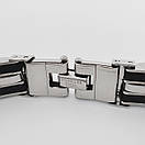 Браслет з нержавіючої медичної стали на силіконовому ремінці «Тоффі», фото 8