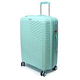 Велика валіза Snowball на 116 л з ударостійкого пластика м'ятного кольору, фото 3