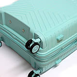 Велика валіза Snowball на 116 л з ударостійкого пластика м'ятного кольору, фото 4