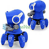 Інтерактивний танцюючий робот музичний з ніжками щупальцями з підсвічуванням 17 см Синій (60130), фото 4
