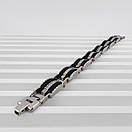 Браслет з нержавіючої медичної стали на силіконовому ремінці «Te Amo», фото 2